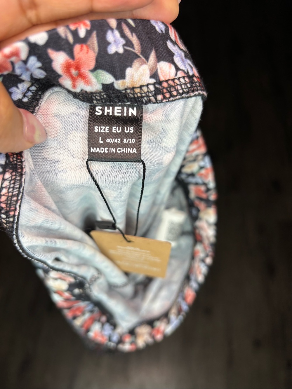 SHEIN X Frenchy Black Ditsy Floral Ruched Side-Slit Pencil Skirt Pull On Stretch - Picture 8 of 10